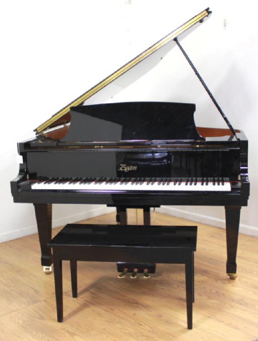 Boston Steinway Black Lacquer Grand Piano: With bench. Model GP163 (M2). Performance Edition I. #B135117. Approx. 5'4". Soundboard, pinblock excellent condition. Finish good condition.