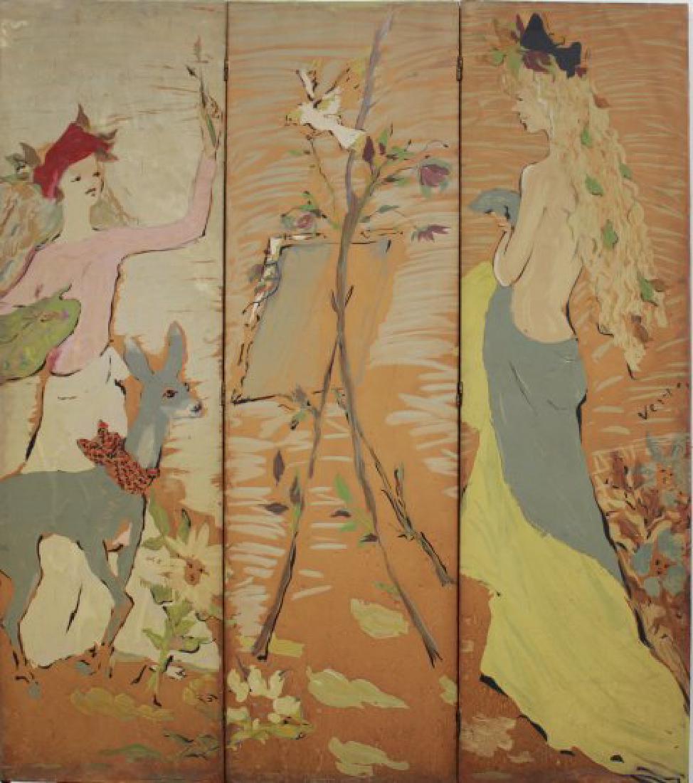 Marcel Vertes 3-Panel French Screen (1 of 7)