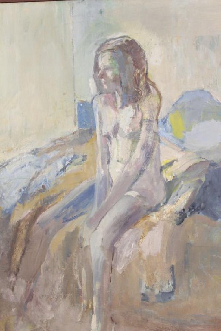 Wallace Cohen, "Sara": Nude. Oil on canvas. Signed lower right and dated rear 1963. Approx. 37" x 29" with frame.