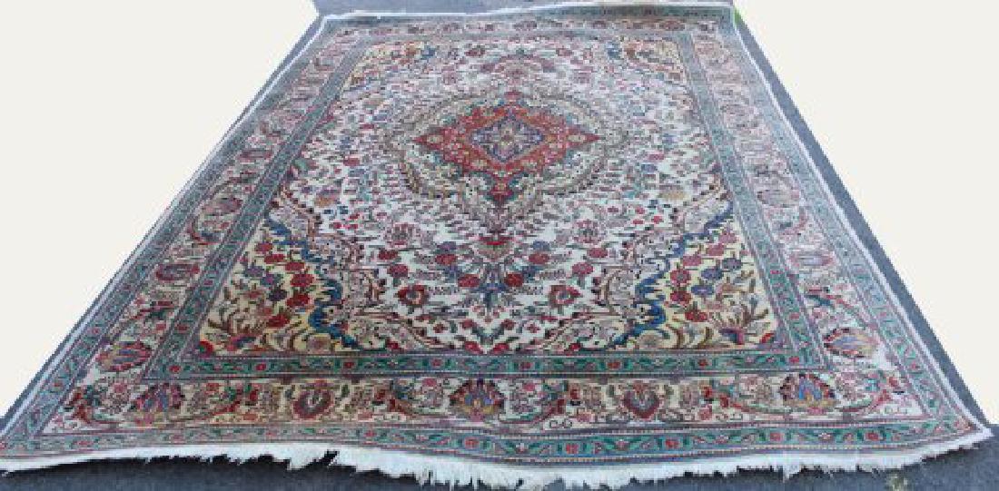 Handmade Oriental Rug/Carpet: Approx. 137" x 94". With some dry spots on corner.