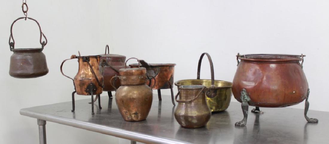 8 Antique & Primitive Copper & Brass Pieces (1 of 3)