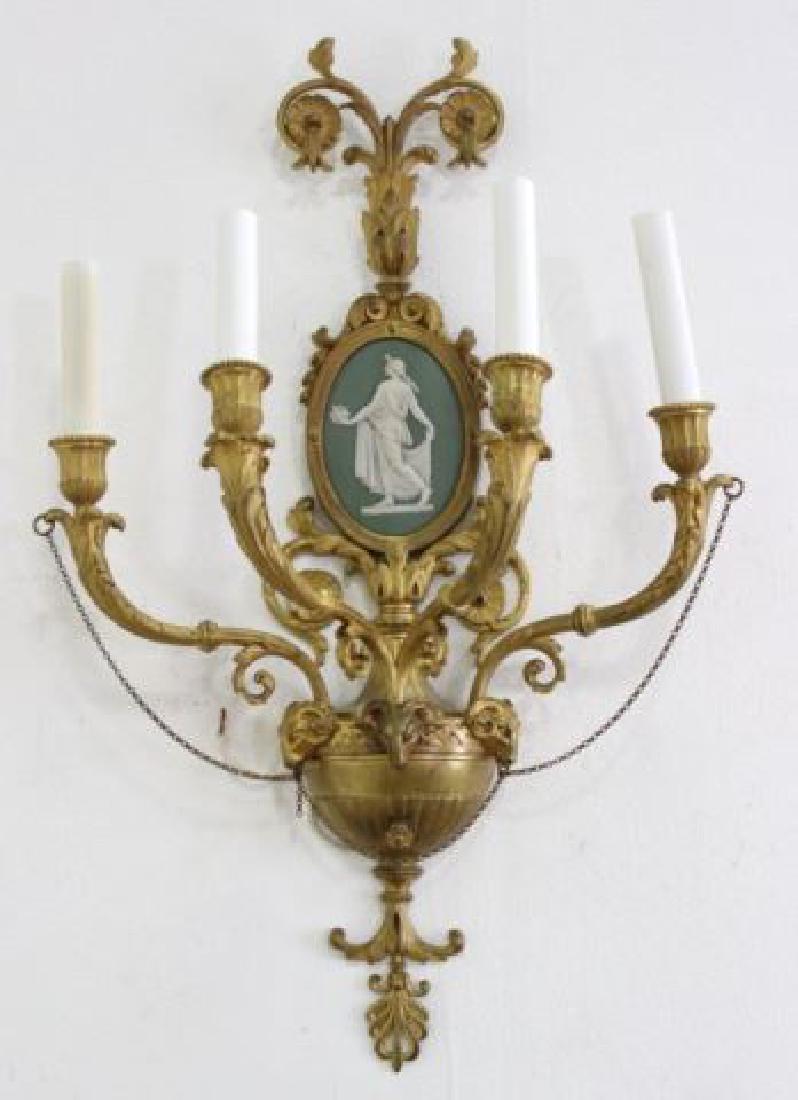 :Louis XVI Style Gilt Bronze 4-Light Sconce (1 of 4)