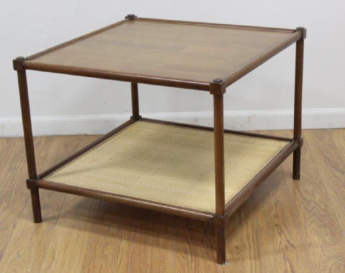 :T.H. Robsjohn-Gibbings Walnut 2-Tier Table (1 of 2)