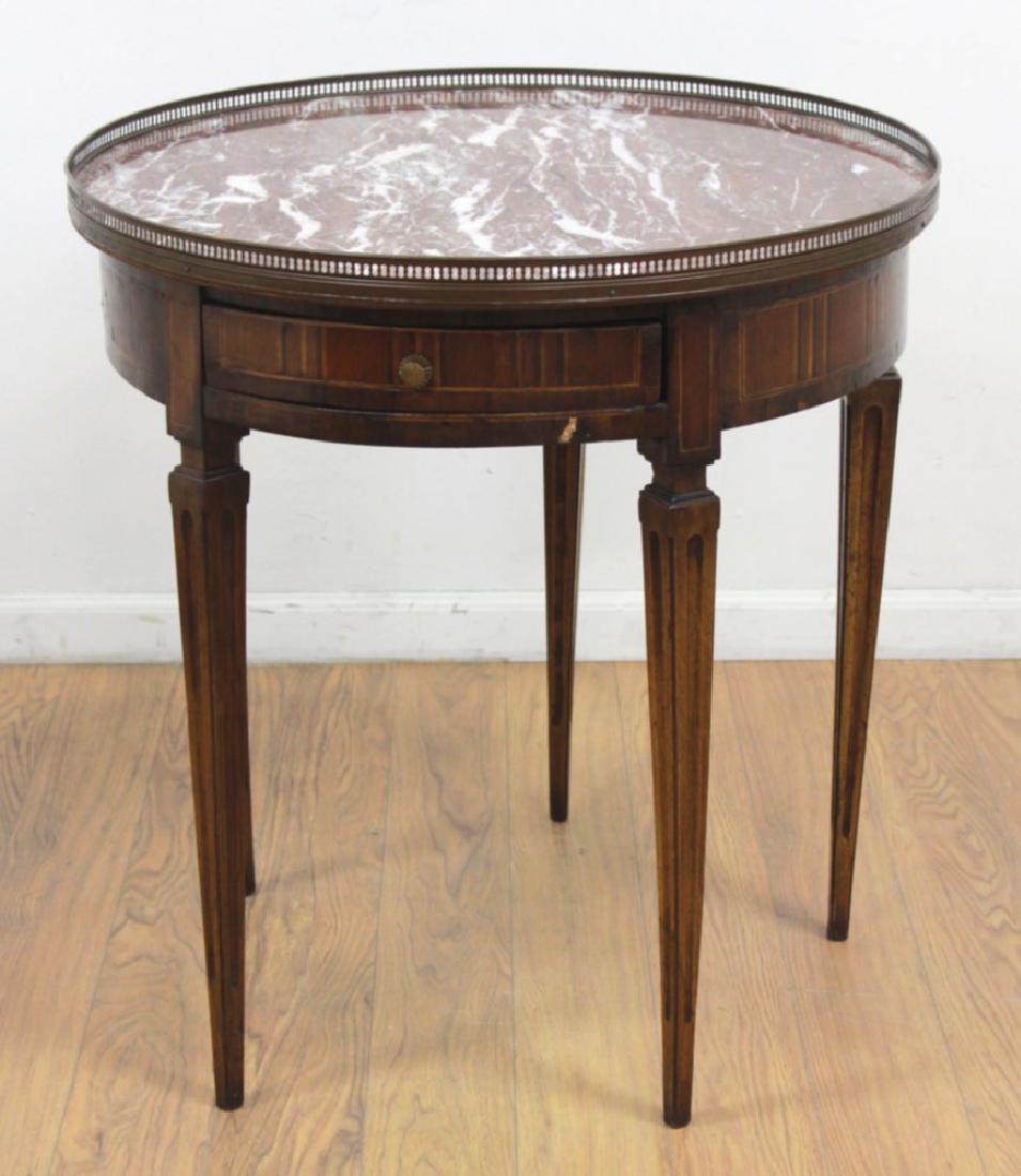 Louis XVI Style Inlaid Bouillotte Table (1 of 3)