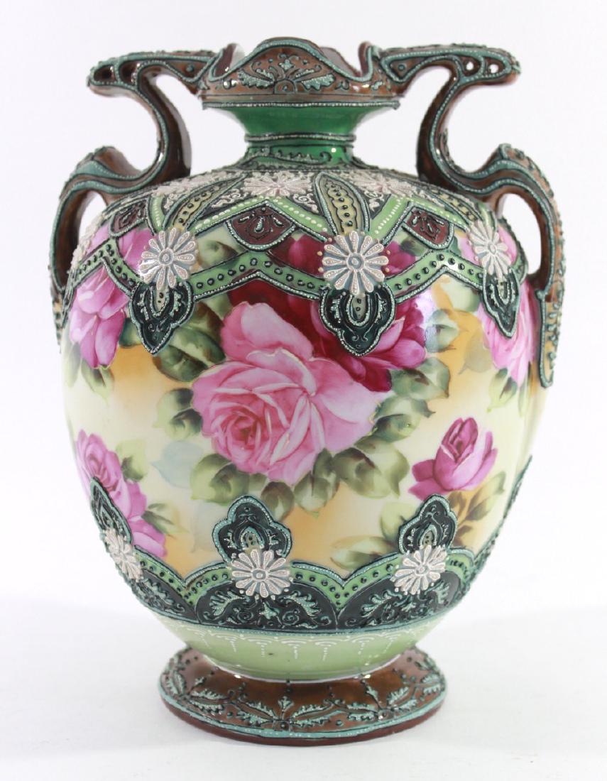 Nippon Moriage Floral Vase (1 of 6)