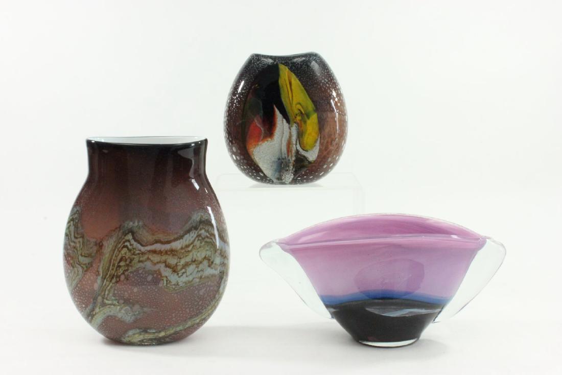 Lot of 3 Art Glass Mid-Century Modern Pieces (1 of 10)
