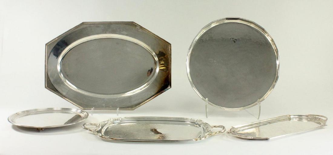 Lot of 5 Silverplated Trays (1 of 9)