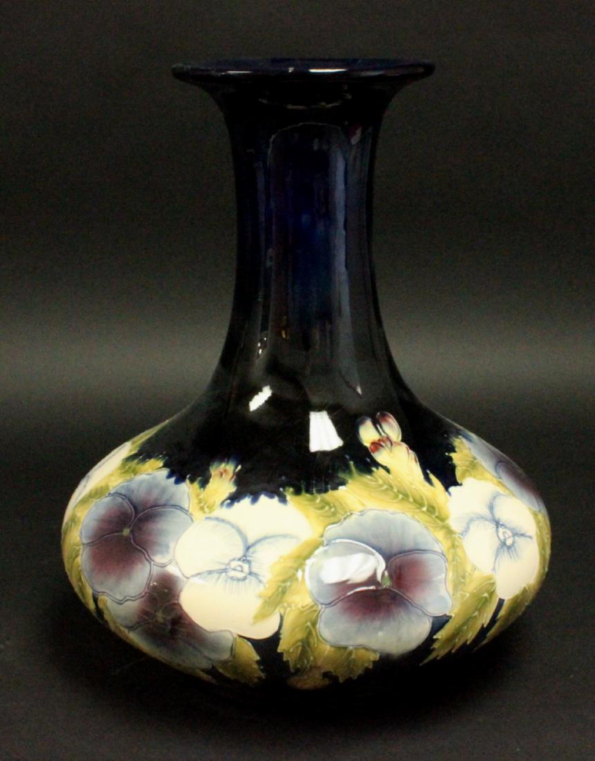 Moorcroft Style Cobalt Blue Vase: Approx. 16 1/4" H. (40)