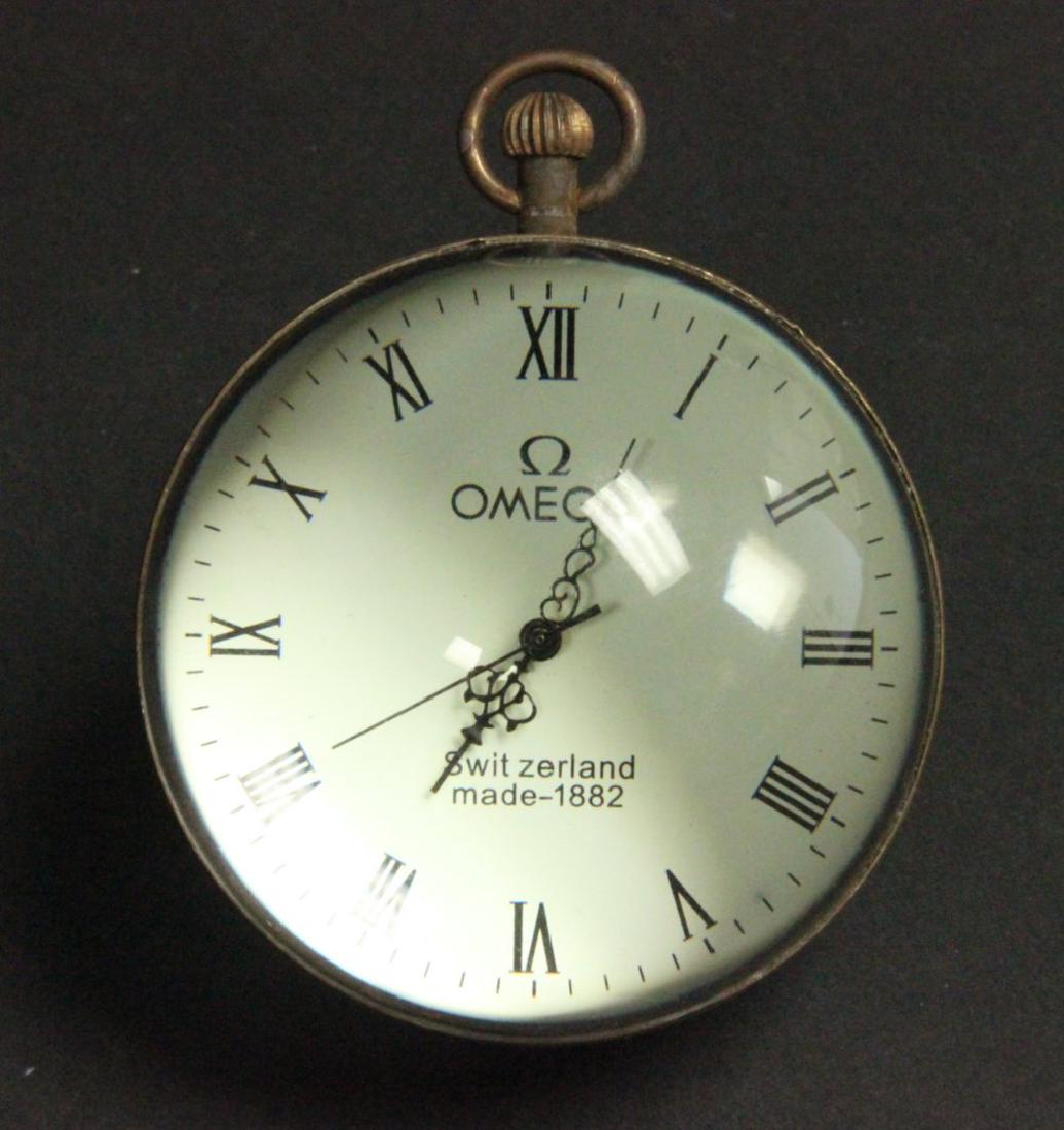 Glass & Brass Ball Desk Clock (1 of 3)