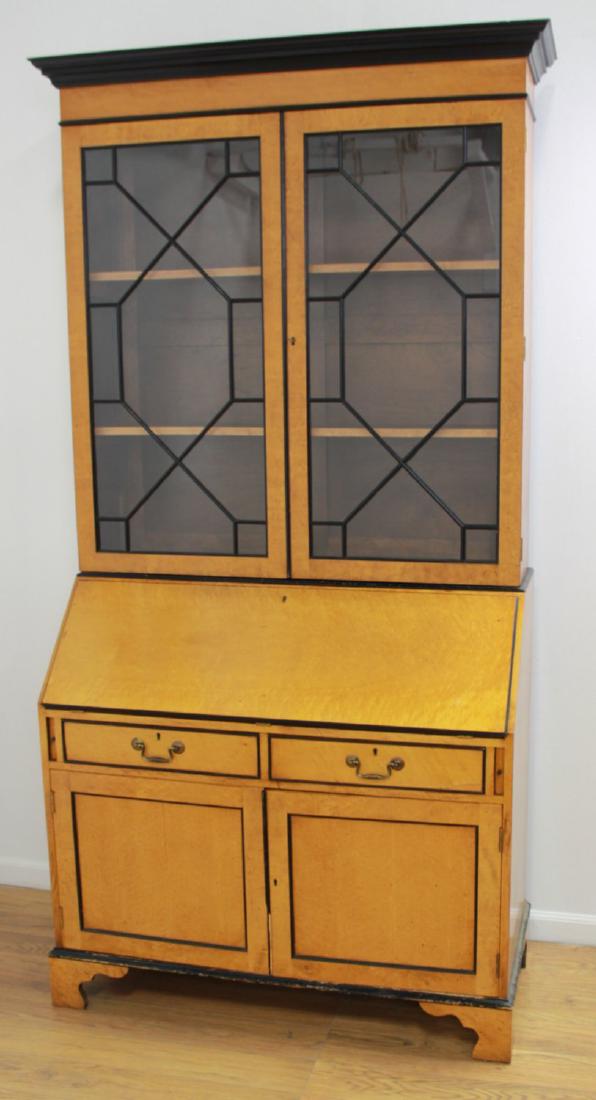 Biedermeier Style 2-Part Maple Secretary (1 of 5)