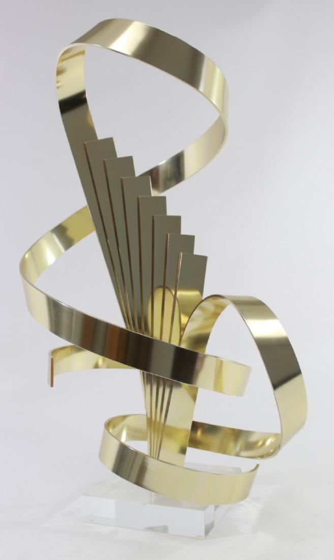 Dan Murphy Abstract Spiral Brass Sculpture (1 of 4)