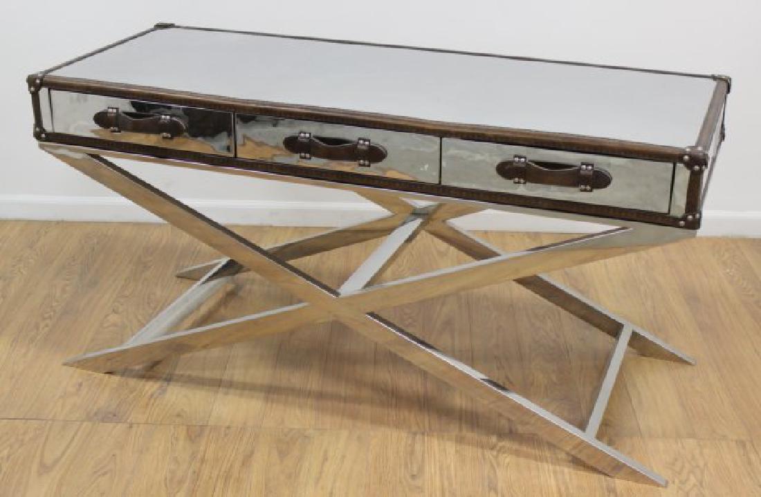 :80s Chrome & Leather Campaign Desk (1 of 4)