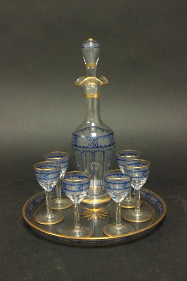 8-Piece Art Deco Glass Decanter Set (1 of 4)