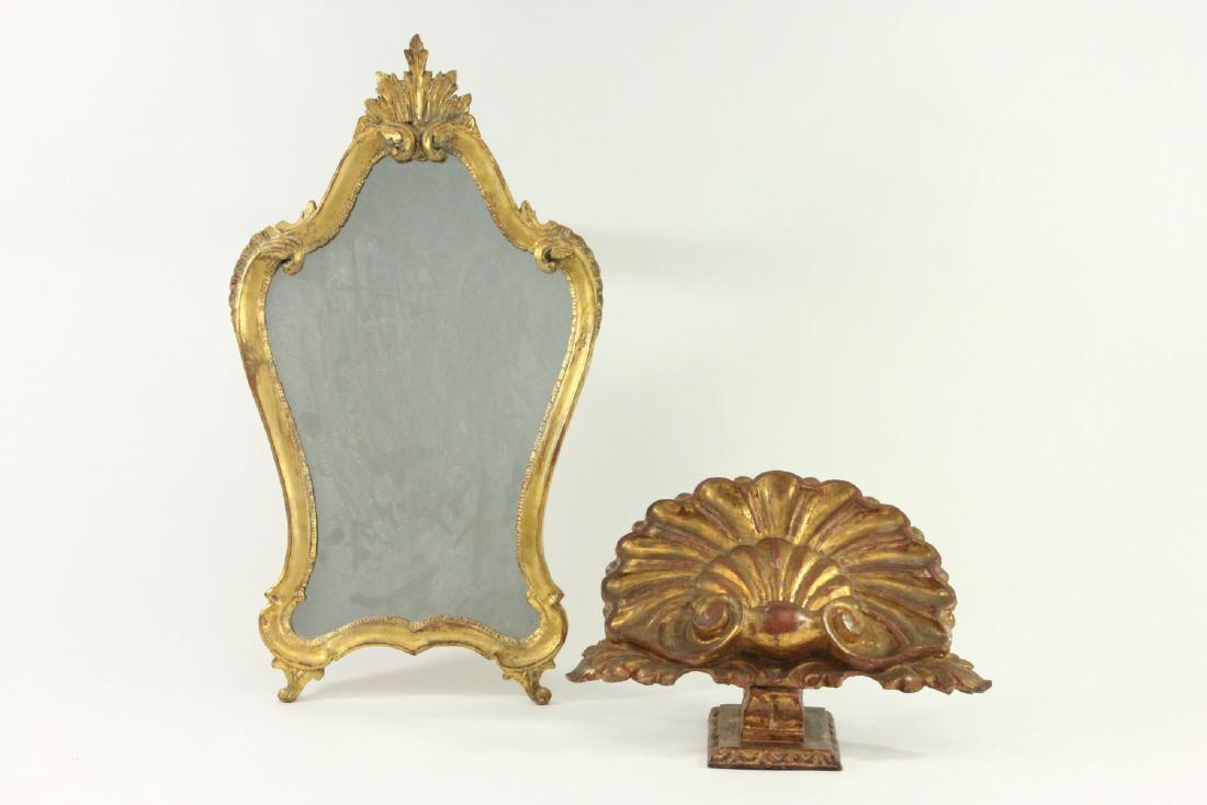 Lot of 2 Giltwood Items (1 of 6)