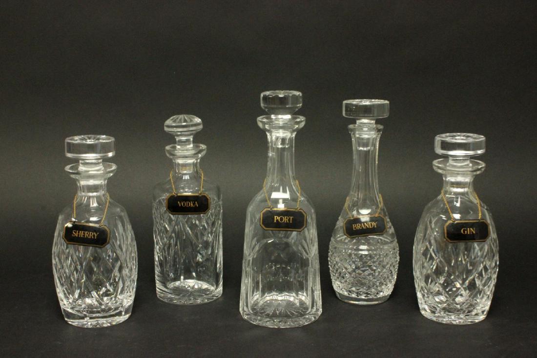 Lot of 5 Waterford Crystal Glass Decanters (1 of 6)