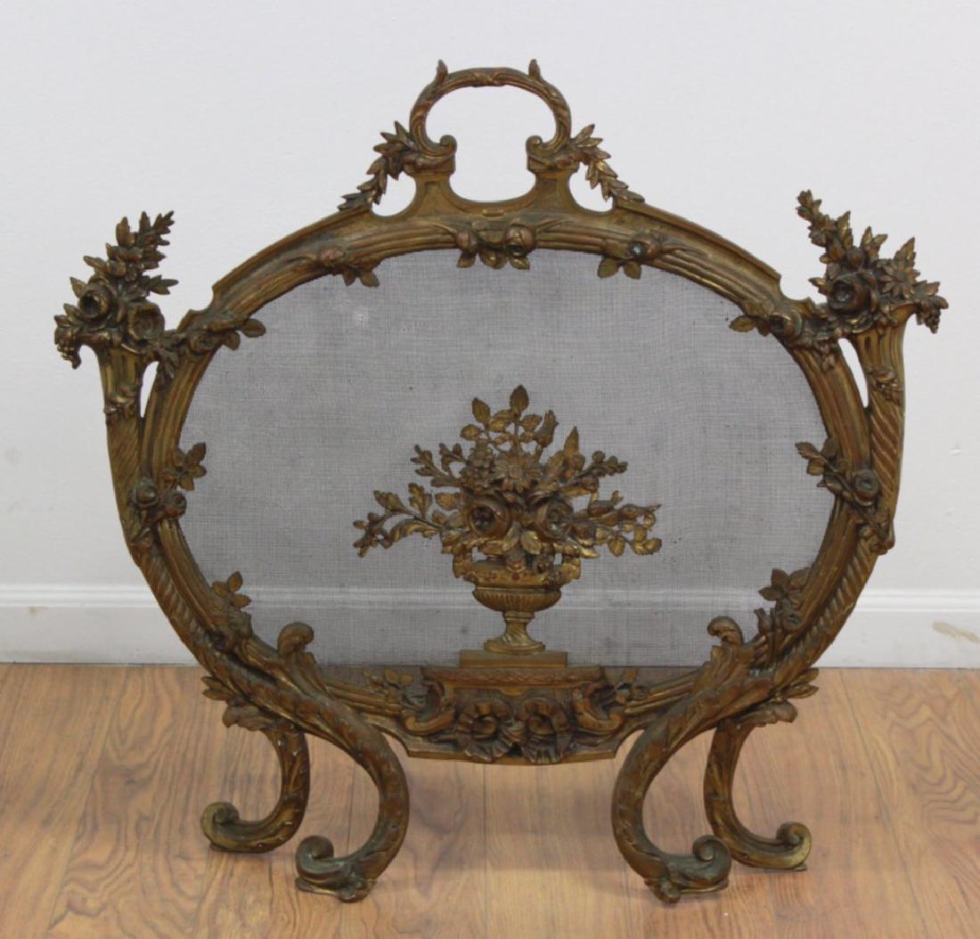 Gilt Bronze French 1880s-90s Firescreen (1 of 4)