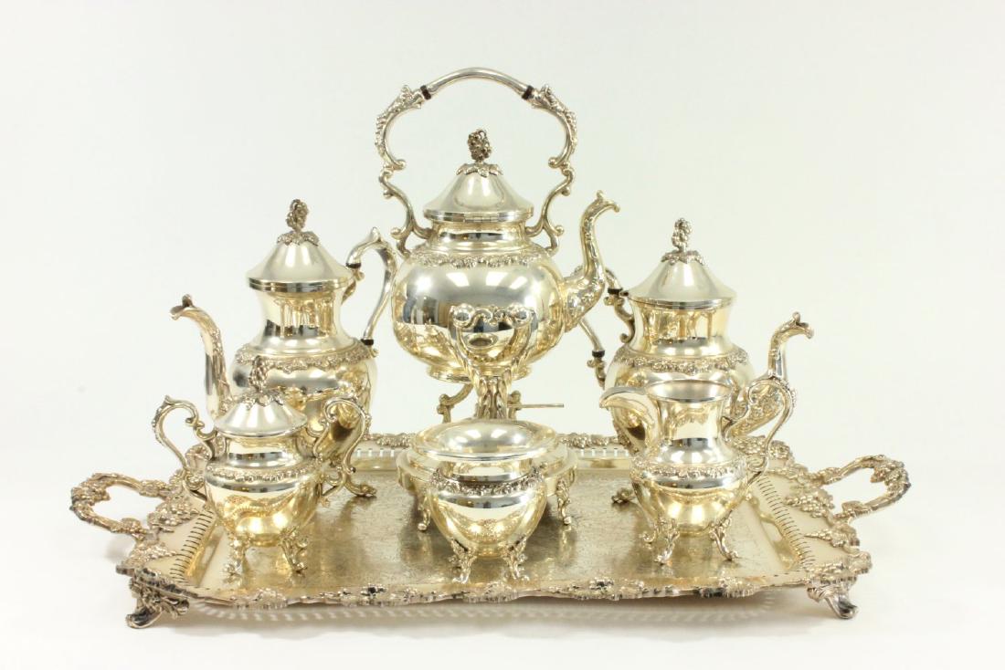 7-Piece Sheffield Silverplate Tea Set (1 of 9)
