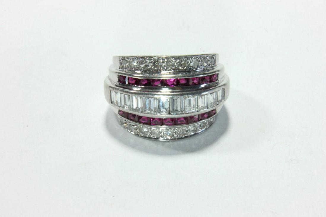 14K Yellow Gold Diamond & Ruby Fashion Ring (1 of 2)