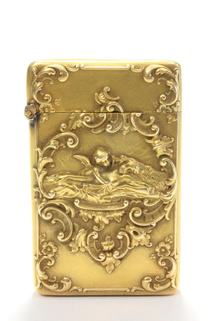 Art Nouveau 14K Gold Matchsafe (1 of 5)