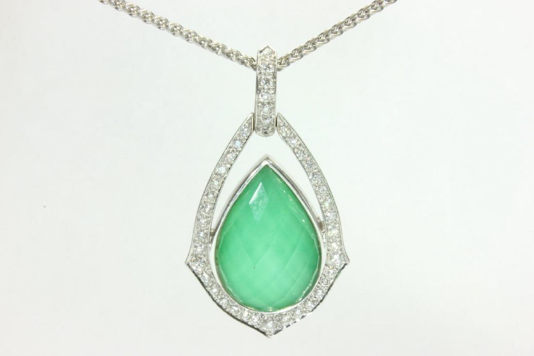 Stephen Webster Crystal Haze Pendant & Necklace: 18K white gold with diamond and crystal.