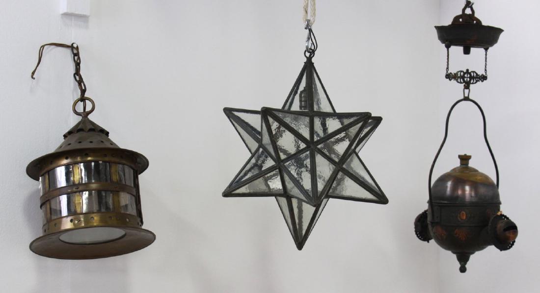 3 Victorian Brass & Metal Lanterns (1 of 4)