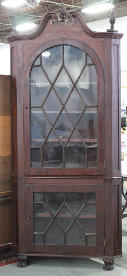Late Federal Mahogany Corner Cabinet (1 of 3)