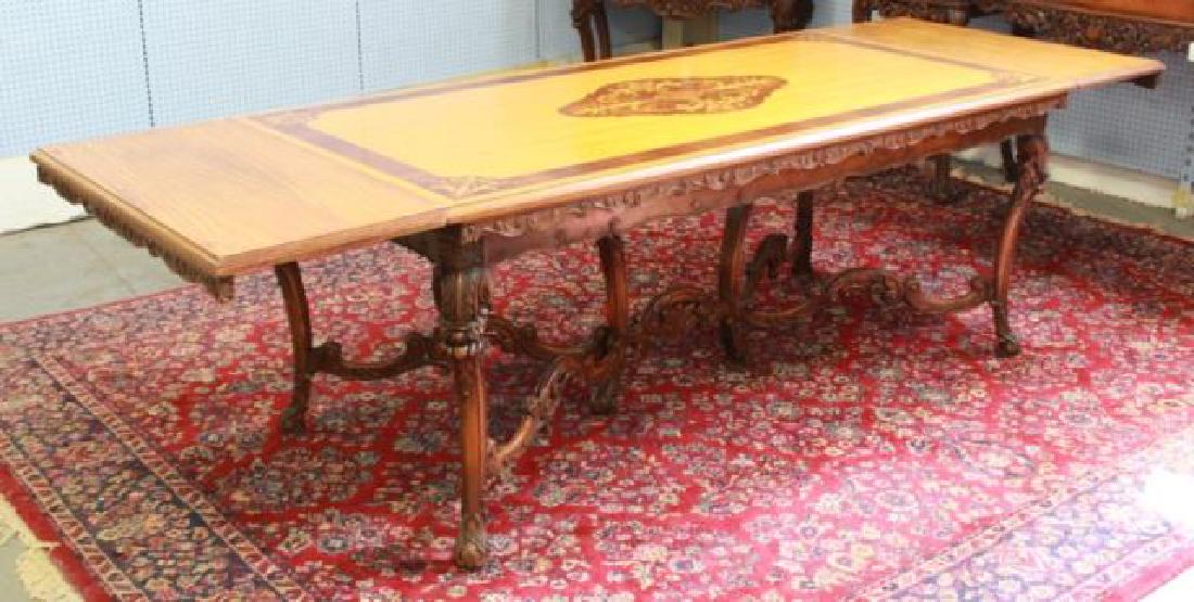 :Satinwood & Walnut Dining Room Table (1 of 8)
