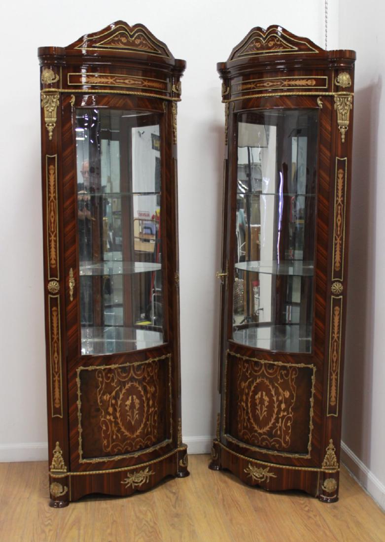 Pair Corner Cabinets with Bronze Ormolu (1 of 4)