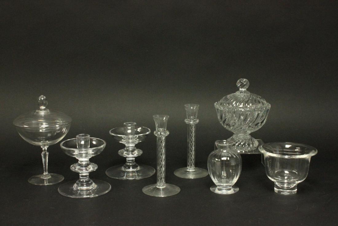 8 Glass Items Including Baccarat & Val St. Lambert (1 of 9)