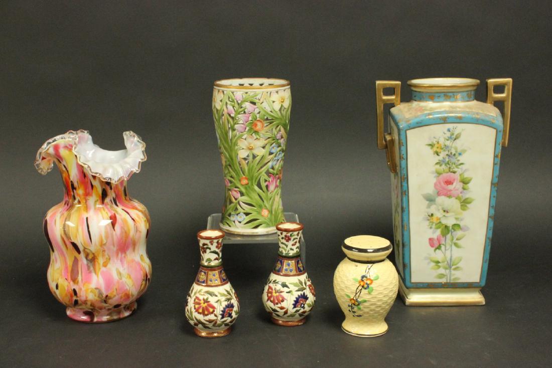 Lot of Continental,  Asian Porcelain & Glass Vases (1 of 7)