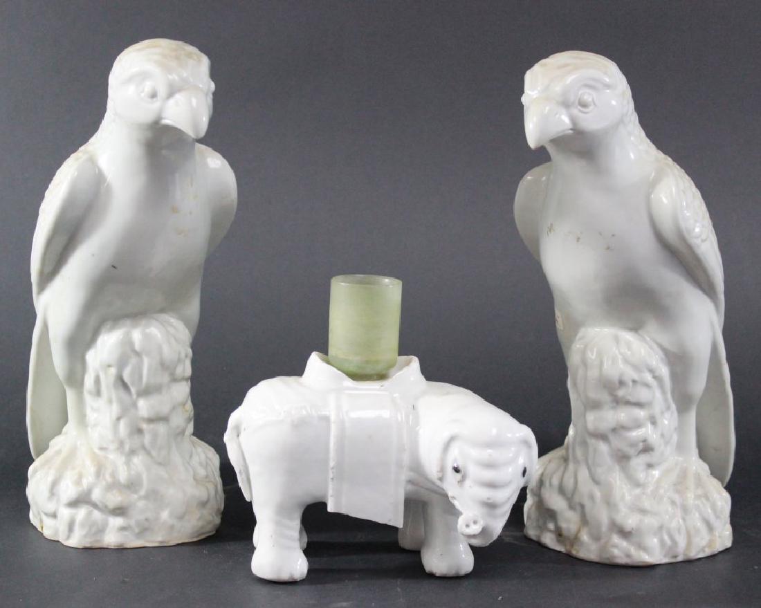 Pair Chinese Birds & Elephant Candle Holder (1 of 3)