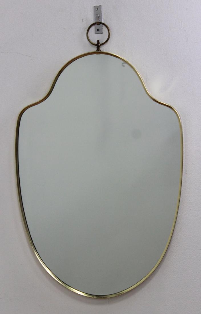 Mid-Century Modern Brass Mirror (1 of 2)