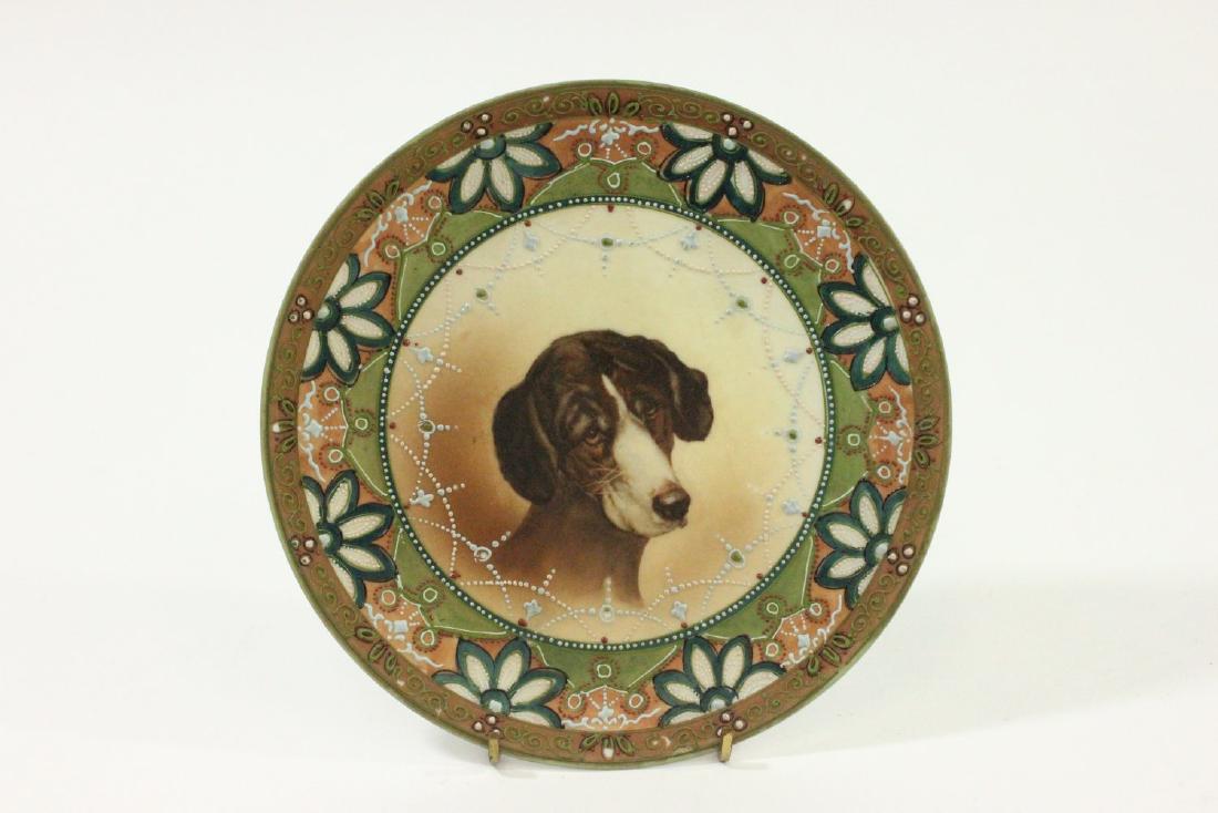 Nippon Handpainted Plate of Dog's Head (1 of 4)