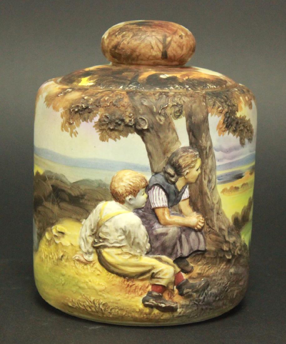 Nippon Blown Out Covered Jar (1 of 4)