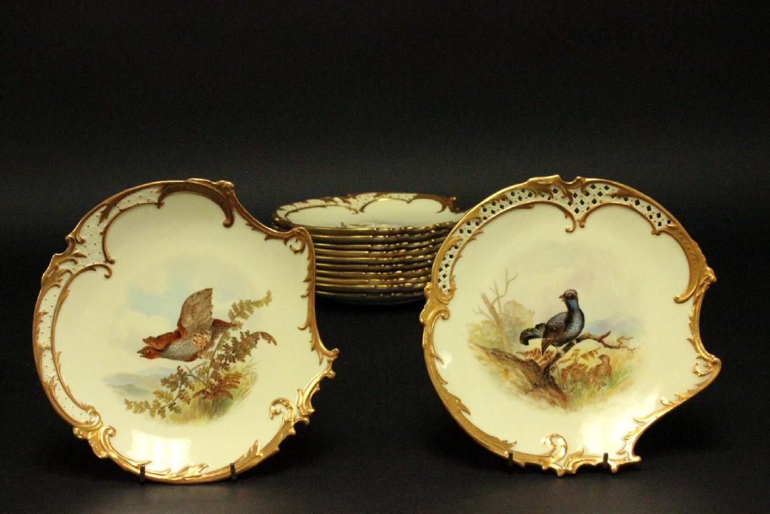 12 Royal Worcester Handpainted Fowl Plates (1 of 7)