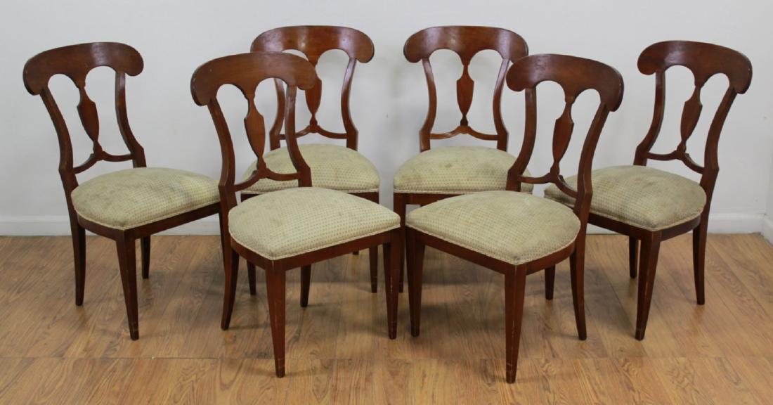 Set 6 Mahogany Side Chairs (1 of 3)