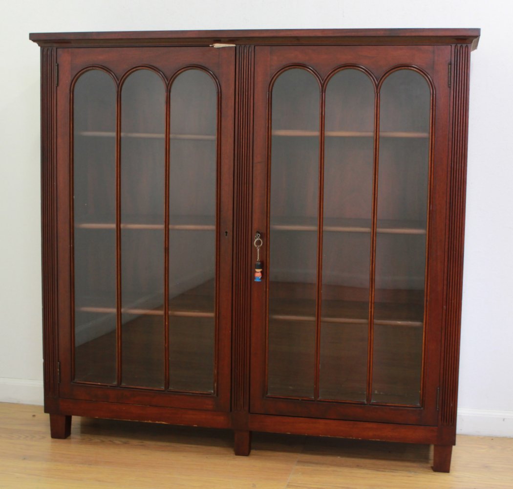 Mahogany 2-door Bookcase (1 of 4)