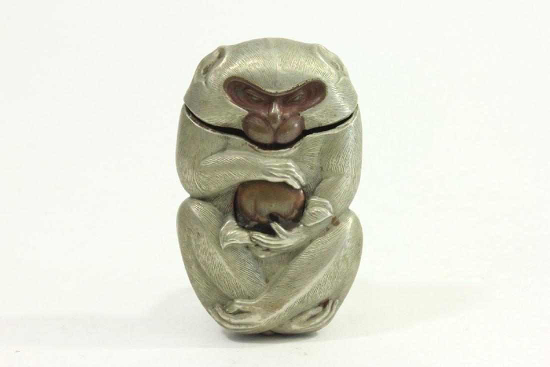 Silver & Brass Monkey Matchsafe/Vesta (1 of 2)