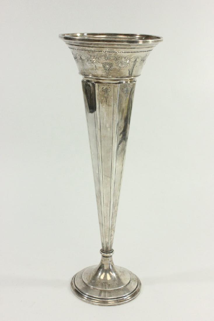 Sterling Silver Etched Design Vase (1 of 4)