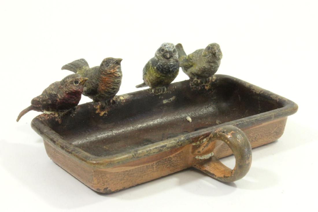 Cold Painted Vienna Bronze Tray with Birds (1 of 5)