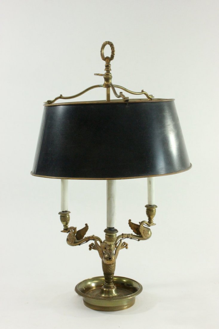 French Bronze 3-Light Bouillotte Lamp (1 of 5)