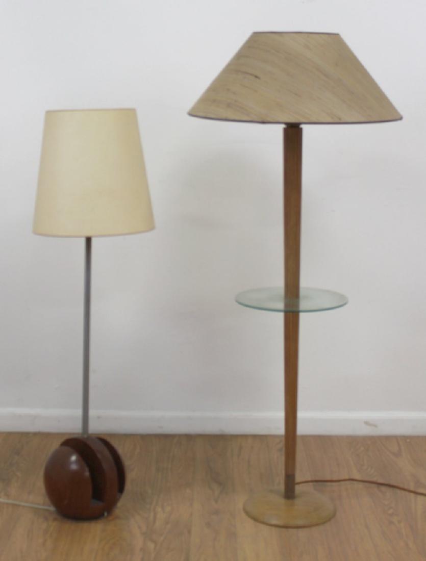 Ernst Schwadron Pickled Lamp Table & Floor Lamp (1 of 5)