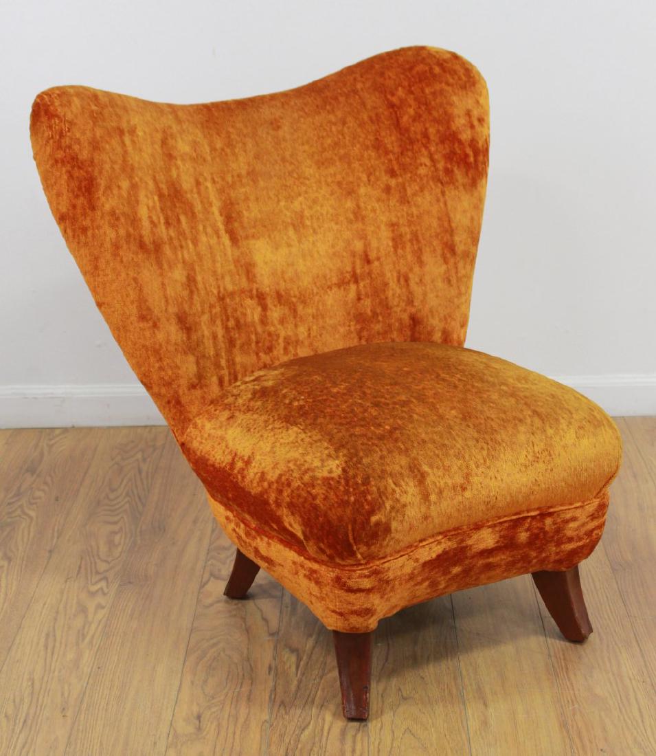 Ernst Schwadron Faded Mahogany Slipper Chair (1 of 4)