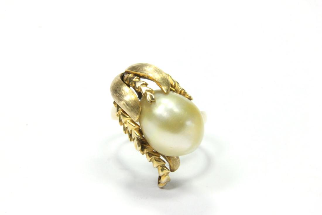 14K Yellow Gold & Pearl Ring (1 of 3)