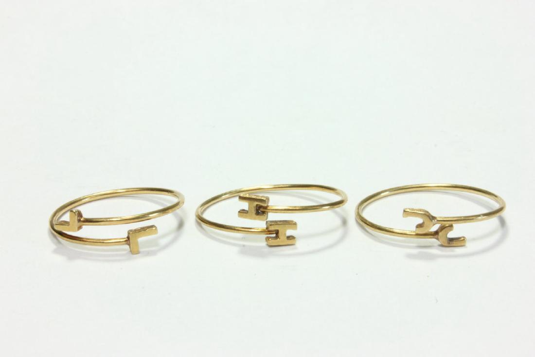 3-18K Gold Attributed Gucci Rings (1 of 4)
