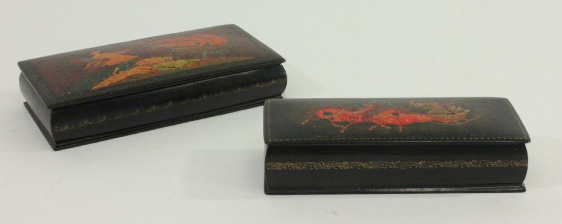 2 Russian Lacquer Hand Paint Decorated Boxes (1 of 7)