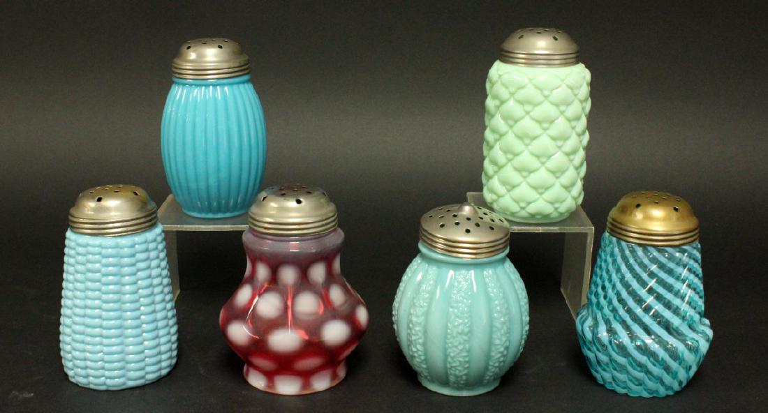 6 American Victorian Sugar Shakers: From the personal collection of Jeffrey Zimmerman.