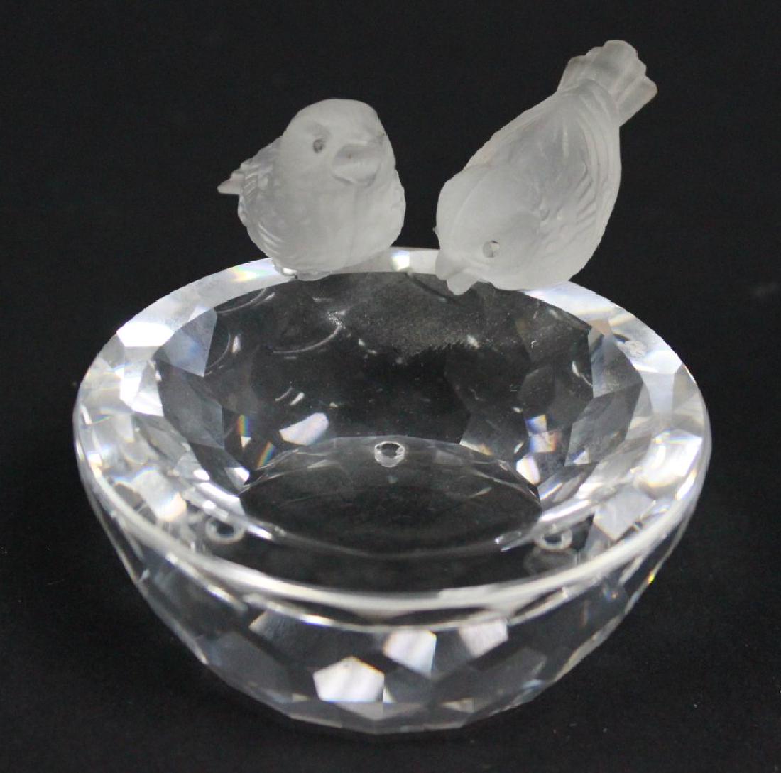Swarovski Crystal Bird Bath: Approx. 2 1/2" H x 4" W. (7112)