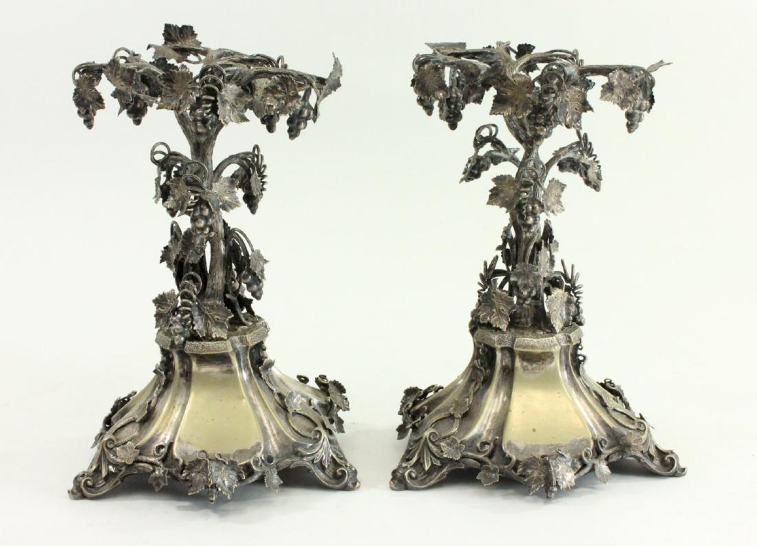 Pr Mappin & Webb Grape & Leaf Silverplate Compotes (1 of 6)