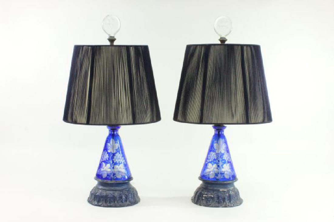 Pair Blue Cut-to-Clear Lamps (1 of 5)